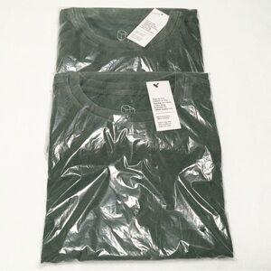 2-Original Use Men's 2XL Avocado Green Dye Wash Long Sleeve Pocket Tee T-Shirts